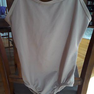 Girls Sz 8-10 Beige Cami Leotard - Body Wrappers